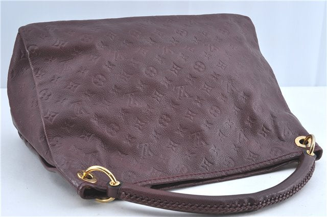 Auth Louis Vuitton Monogram Empreinte Artsy MM Shoulder Bag M93828 Purple J0795