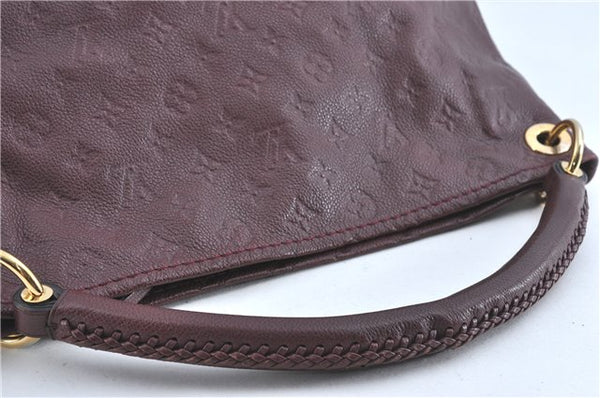 Auth Louis Vuitton Monogram Empreinte Artsy MM Shoulder Bag M93828 Purple J0795