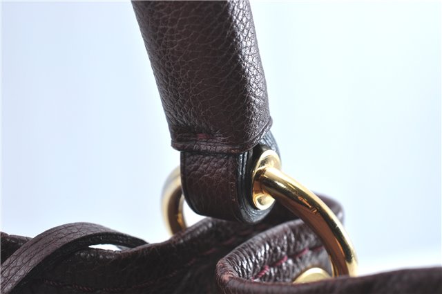 Auth Louis Vuitton Monogram Empreinte Artsy MM Shoulder Bag M93828 Purple J0795