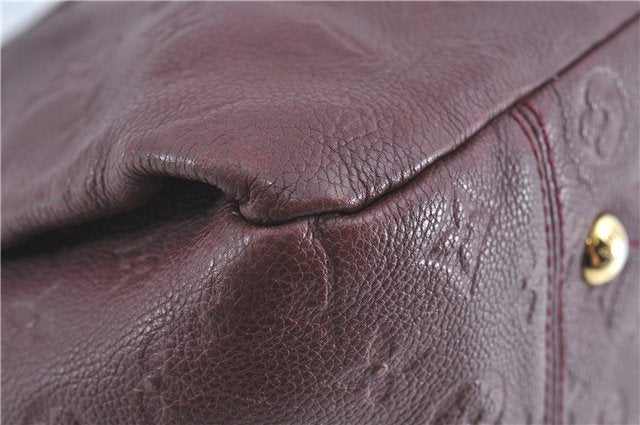 Auth Louis Vuitton Monogram Empreinte Artsy MM Shoulder Bag M93828 Purple J0795