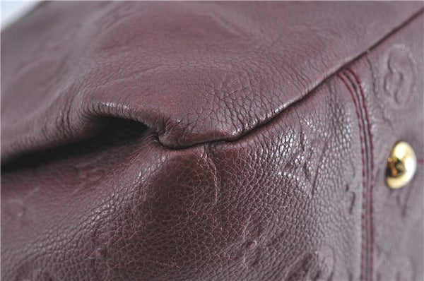 Auth Louis Vuitton Monogram Empreinte Artsy MM Shoulder Bag M93828 Purple J0795