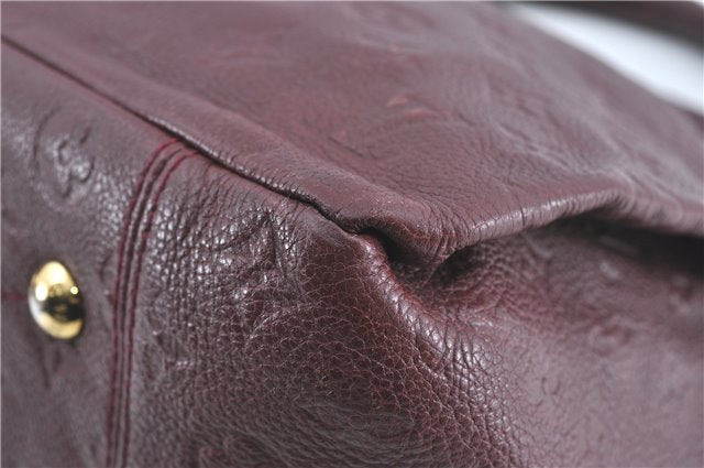 Auth Louis Vuitton Monogram Empreinte Artsy MM Shoulder Bag M93828 Purple J0795
