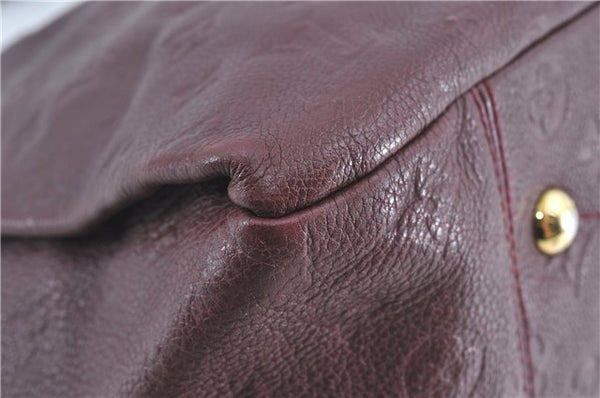 Auth Louis Vuitton Monogram Empreinte Artsy MM Shoulder Bag M93828 Purple J0795
