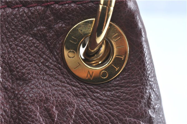 Auth Louis Vuitton Monogram Empreinte Artsy MM Shoulder Bag M93828 Purple J0795