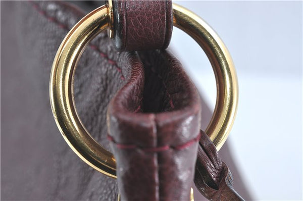 Auth Louis Vuitton Monogram Empreinte Artsy MM Shoulder Bag M93828 Purple J0795