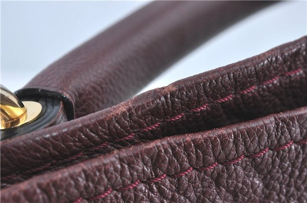 Auth Louis Vuitton Monogram Empreinte Artsy MM Shoulder Bag M93828 Purple J0795