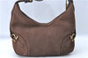 Authentic BURBERRY Vintage Leather Shoulder Hand Bag Purse Brown J0796