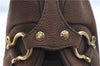 Authentic BURBERRY Vintage Leather Shoulder Hand Bag Purse Brown J0796