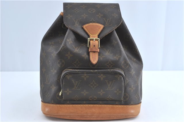Authentic Louis Vuitton Monogram Montsouris MM Backpack M51136 LV J0804