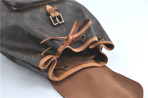 Authentic Louis Vuitton Monogram Montsouris MM Backpack M51136 LV J0804