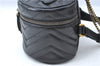 Auth GUCCI GG Marmont Double G Backpack Hand Bag Leather 598594 Black Box J0807