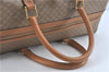 Authentic CELINE Macadam Blason Travel Boston Bag PVC Leather Beige Brown J0808