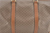 Authentic CELINE Macadam Blason Travel Boston Bag PVC Leather Beige Brown J0808