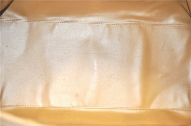 Authentic CELINE Macadam Blason Travel Boston Bag PVC Leather Beige Brown J0808