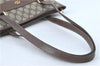 Authentic GUCCI Shoulder Tote Bag GG PVC Leather Brown J0809