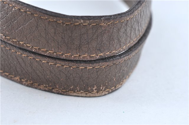 Authentic GUCCI Shoulder Tote Bag GG PVC Leather Brown J0809