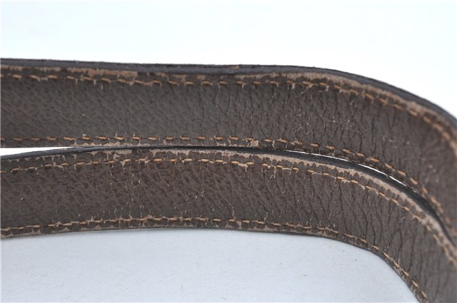 Authentic GUCCI Shoulder Tote Bag GG PVC Leather Brown J0809