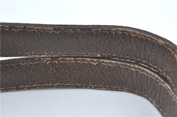 Authentic GUCCI Shoulder Tote Bag GG PVC Leather Brown J0809