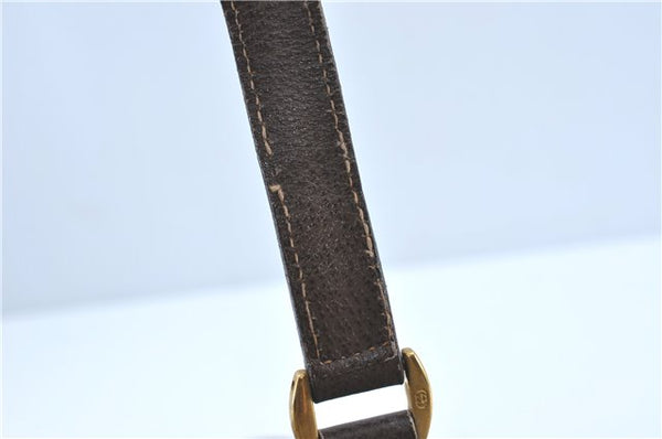 Authentic GUCCI Shoulder Tote Bag GG PVC Leather Brown J0809
