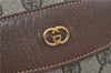 Authentic GUCCI Shoulder Tote Bag GG PVC Leather Brown J0809