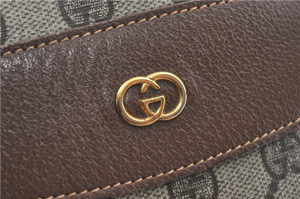 Authentic GUCCI Shoulder Tote Bag GG PVC Leather Brown J0809