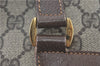 Authentic GUCCI Shoulder Tote Bag GG PVC Leather Brown J0809