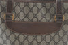Authentic GUCCI Shoulder Tote Bag GG PVC Leather Brown J0809