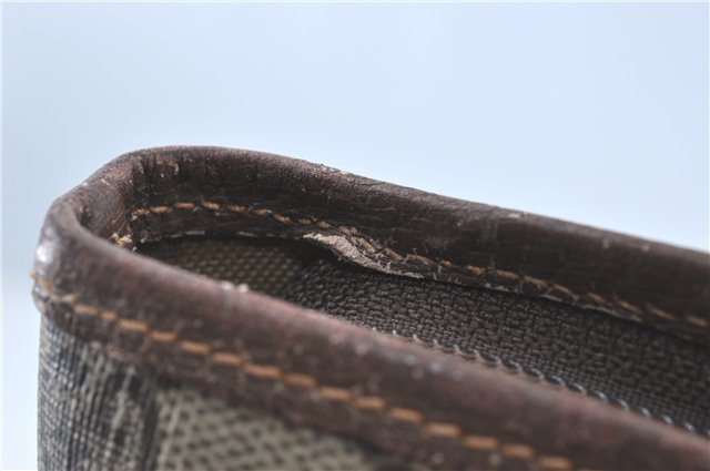 Authentic GUCCI Shoulder Tote Bag GG PVC Leather Brown J0809