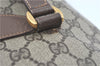 Authentic GUCCI Shoulder Tote Bag GG PVC Leather Brown J0809
