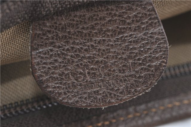 Authentic GUCCI Shoulder Tote Bag GG PVC Leather Brown J0809