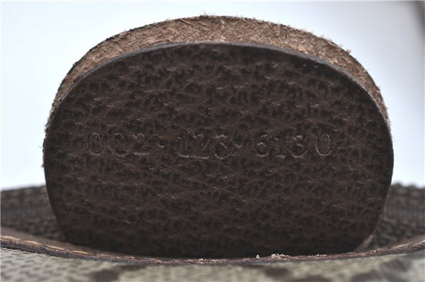 Authentic GUCCI Shoulder Tote Bag GG PVC Leather Brown J0809