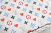 Auth Louis Vuitton Game On Neverfull MM Tote Bag White Black M57462 LV J0817