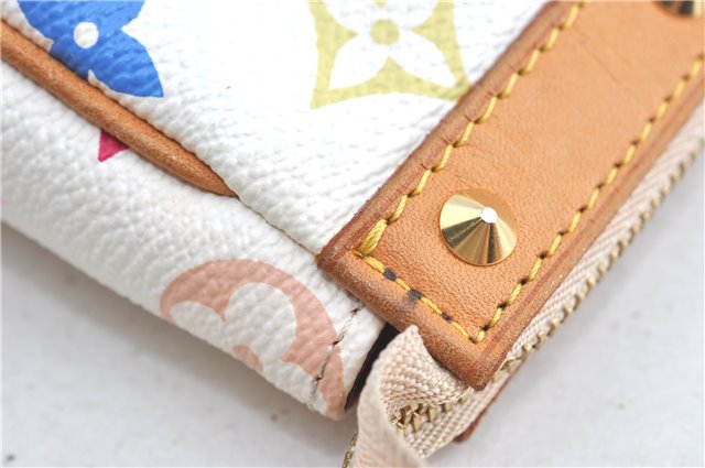 Louis Vuitton Monogram Multicolor Pochette Accessoires Pouch M92649 White J0818