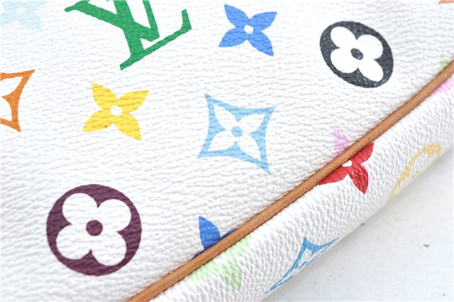 Louis Vuitton Monogram Multicolor Pochette Accessoires Pouch M92649 White J0818