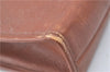 Authentic Burberrys Vintage Leather Clutch Hand Bag Brown J0822