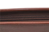 Authentic Burberrys Vintage Leather Clutch Hand Bag Brown J0822