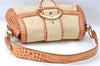 Authentic CELINE Shoulder Hand Bag Purse Leather Beige Brown J0825