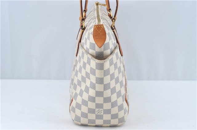 Authentic Louis Vuitton Damier Azur Totally PM Tote Bag White N41280 LV J0831
