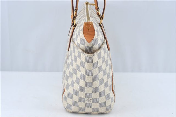 Authentic Louis Vuitton Damier Azur Totally PM Tote Bag White N41280 LV J0831