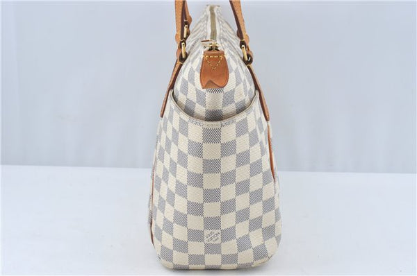 Authentic Louis Vuitton Damier Azur Totally PM Tote Bag White N41280 LV J0831