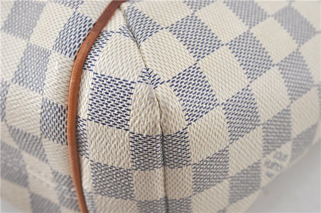 Authentic Louis Vuitton Damier Azur Totally PM Tote Bag White N41280 LV J0831