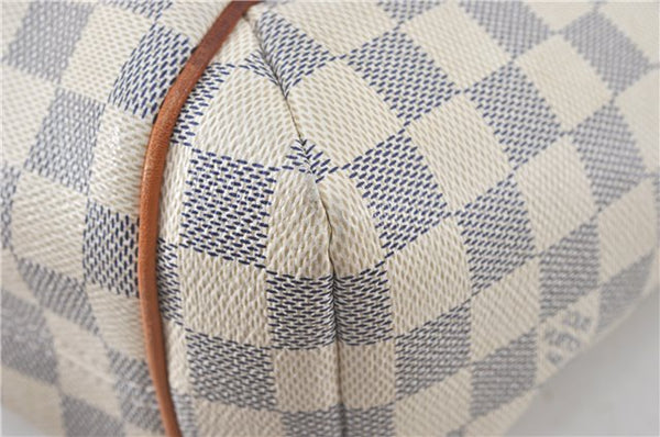 Authentic Louis Vuitton Damier Azur Totally PM Tote Bag White N41280 LV J0831