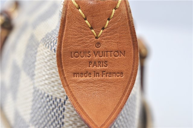 Authentic Louis Vuitton Damier Azur Totally PM Tote Bag White N41280 LV J0831