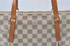 Authentic Louis Vuitton Damier Azur Totally PM Tote Bag White N41280 LV J0831
