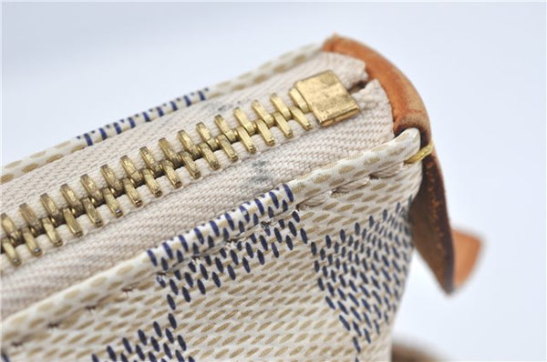 Authentic Louis Vuitton Damier Azur Totally PM Tote Bag White N41280 LV J0831