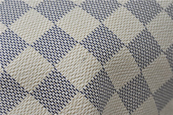 Authentic Louis Vuitton Damier Azur Totally PM Tote Bag White N41280 LV J0831