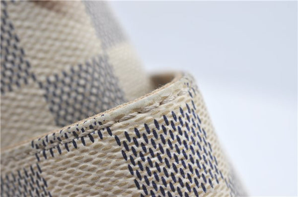 Authentic Louis Vuitton Damier Azur Totally PM Tote Bag White N41280 LV J0831