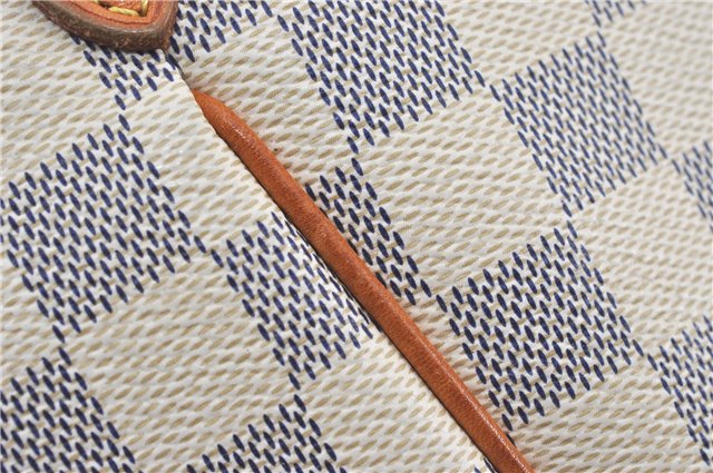 Authentic Louis Vuitton Damier Azur Totally PM Tote Bag White N41280 LV J0831