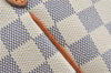 Authentic Louis Vuitton Damier Azur Totally PM Tote Bag White N41280 LV J0831