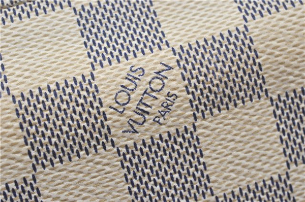 Authentic Louis Vuitton Damier Azur Totally PM Tote Bag White N41280 LV J0831